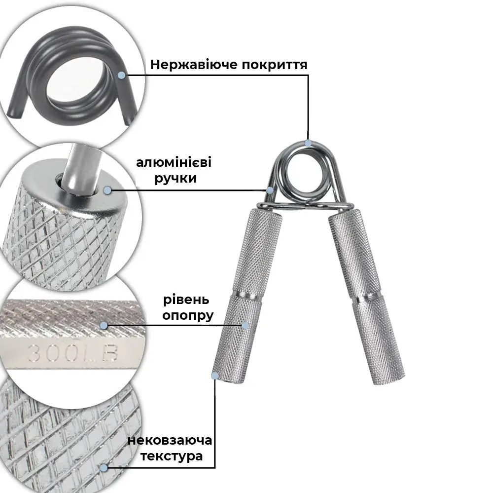 Еспандер-ножиці металевий 4yourhealth Expander Pro 2457 90 кг Червоний