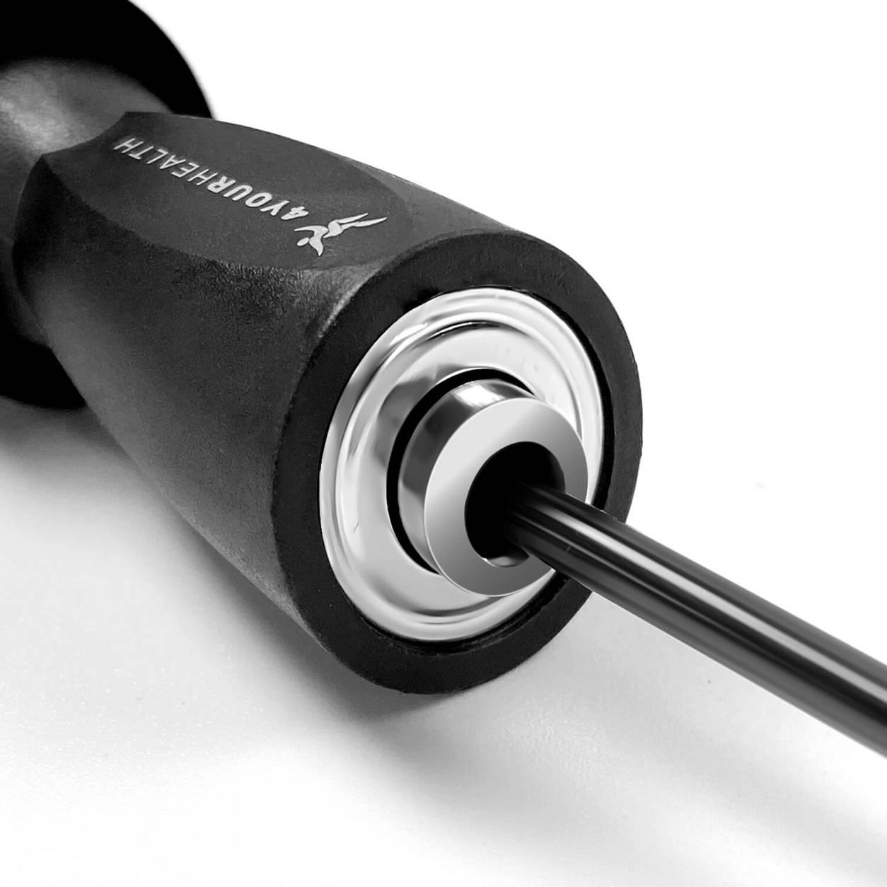 Скакалка швидкісна з протиковзкими ручками 4yourhealth 2.5m. Premium Jump Rope 2471 Чорно-червона