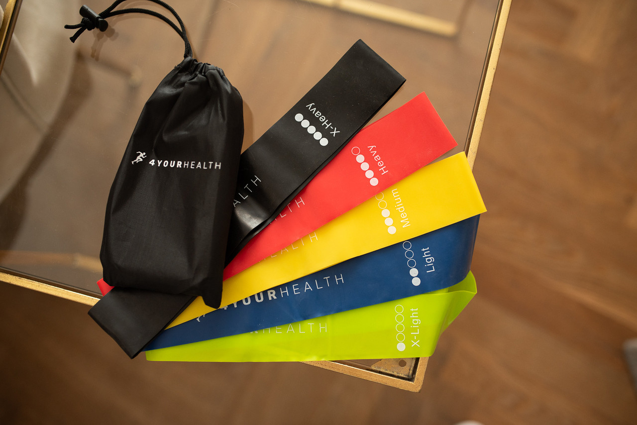 Фітнес резинки набір із 5шт. 4yourhealth Mani Band Fitness 0354 (від 1 до 20кг. разом 53кг)