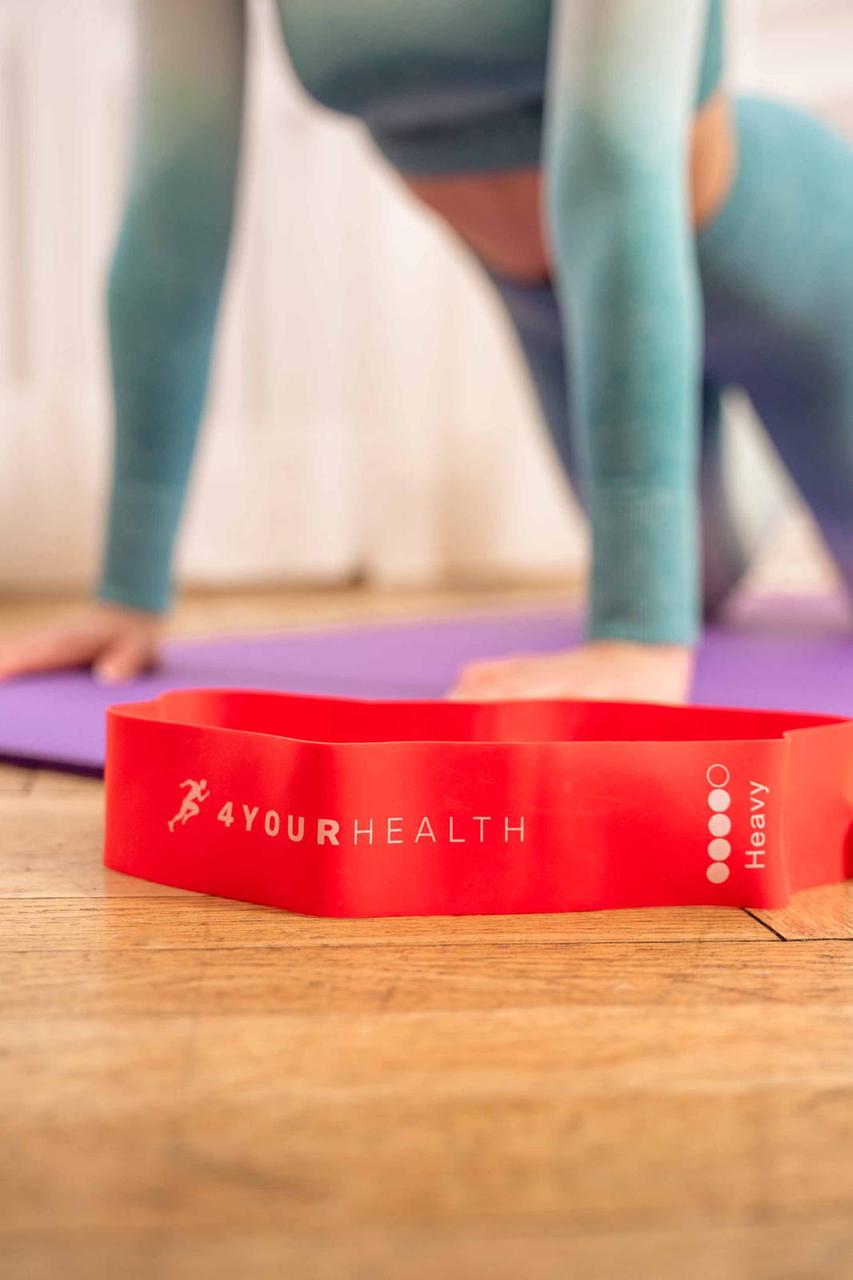 Фітнес резика 4yourhealth Mini Band Level 4 (10-15кг.) червона