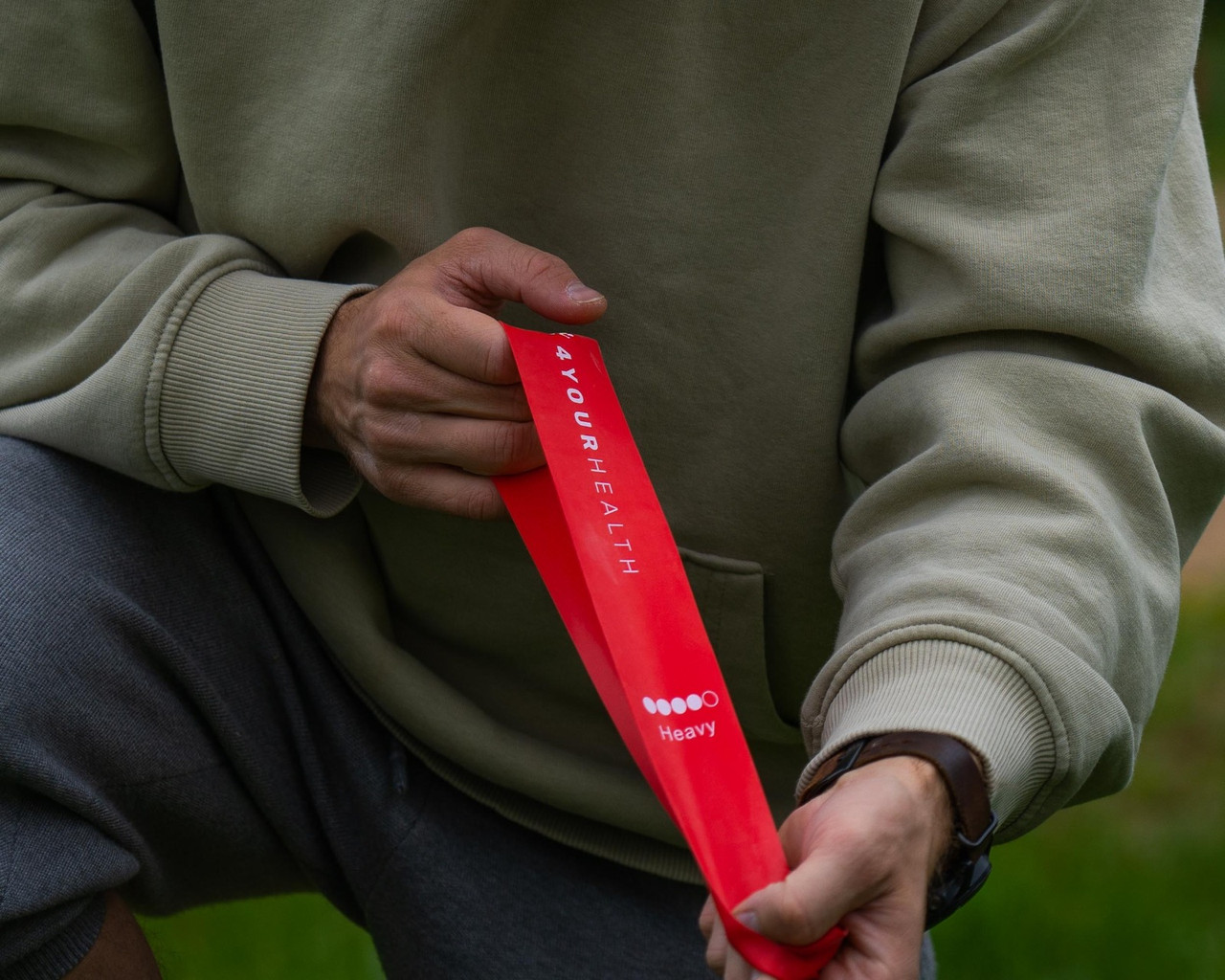 Фітнес резика 4yourhealth Mini Band Level 4 (10-15кг.) червона