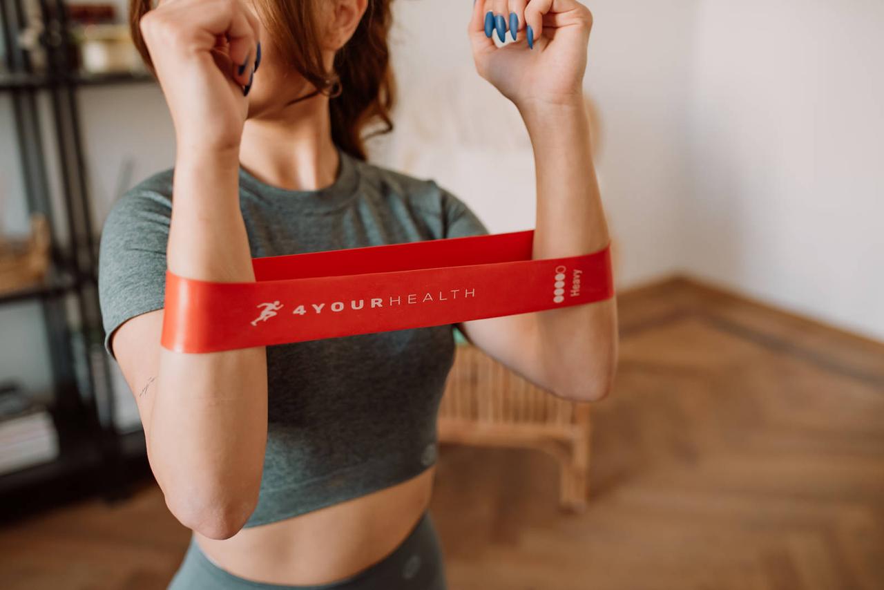 Фітнес резика 4yourhealth Mini Band Level 4 (10-15кг.) червона