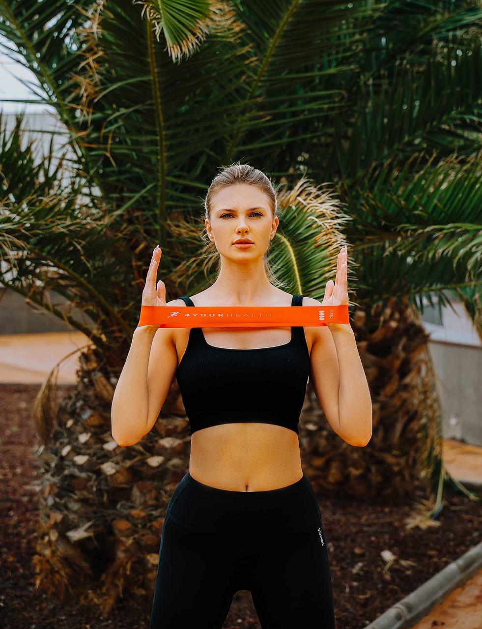 Фітнес резика 4yourhealth Mini Band Level 4 (10-15кг.) червона