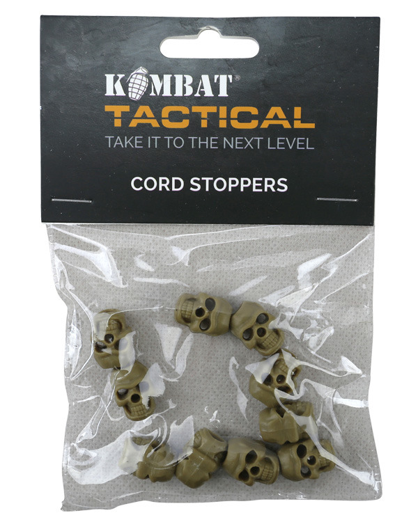 Стопери для шнурка 10шт KOMBAT UK Skull Cord Stoppers