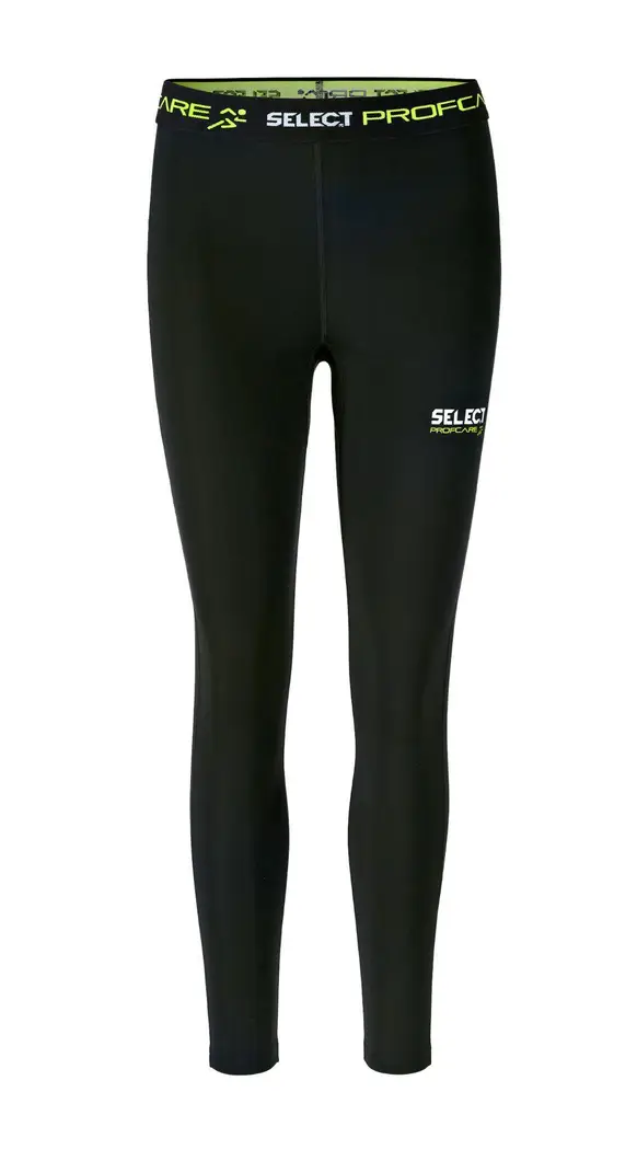 Термоштани SELECT Compression tights - women 6406w  чорн/зел, XL фото товару