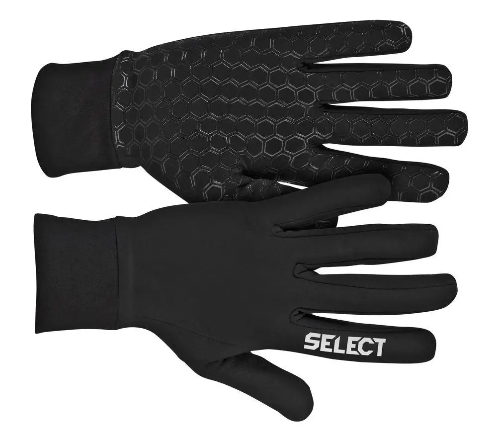 Перчатки игровые SELECT Players gloves (009) чорний, 7 (XS)