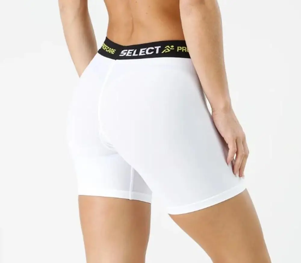 Термошорты SELECT Compression shorts, women 6402W  білий, S фото товара