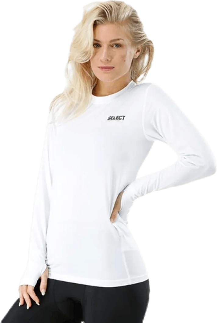 Термофутболка SELECT Compression shirt with long sleeves 6902  білий, M фото товару
