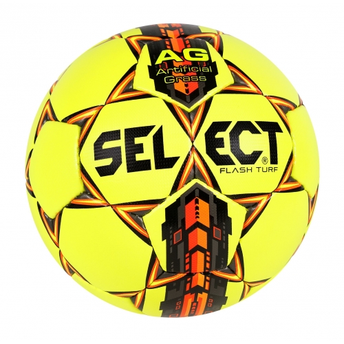 М’яч футбольний SELECT Flash Turf (IMS) (smpl) жовт/сір/помаранч, 5