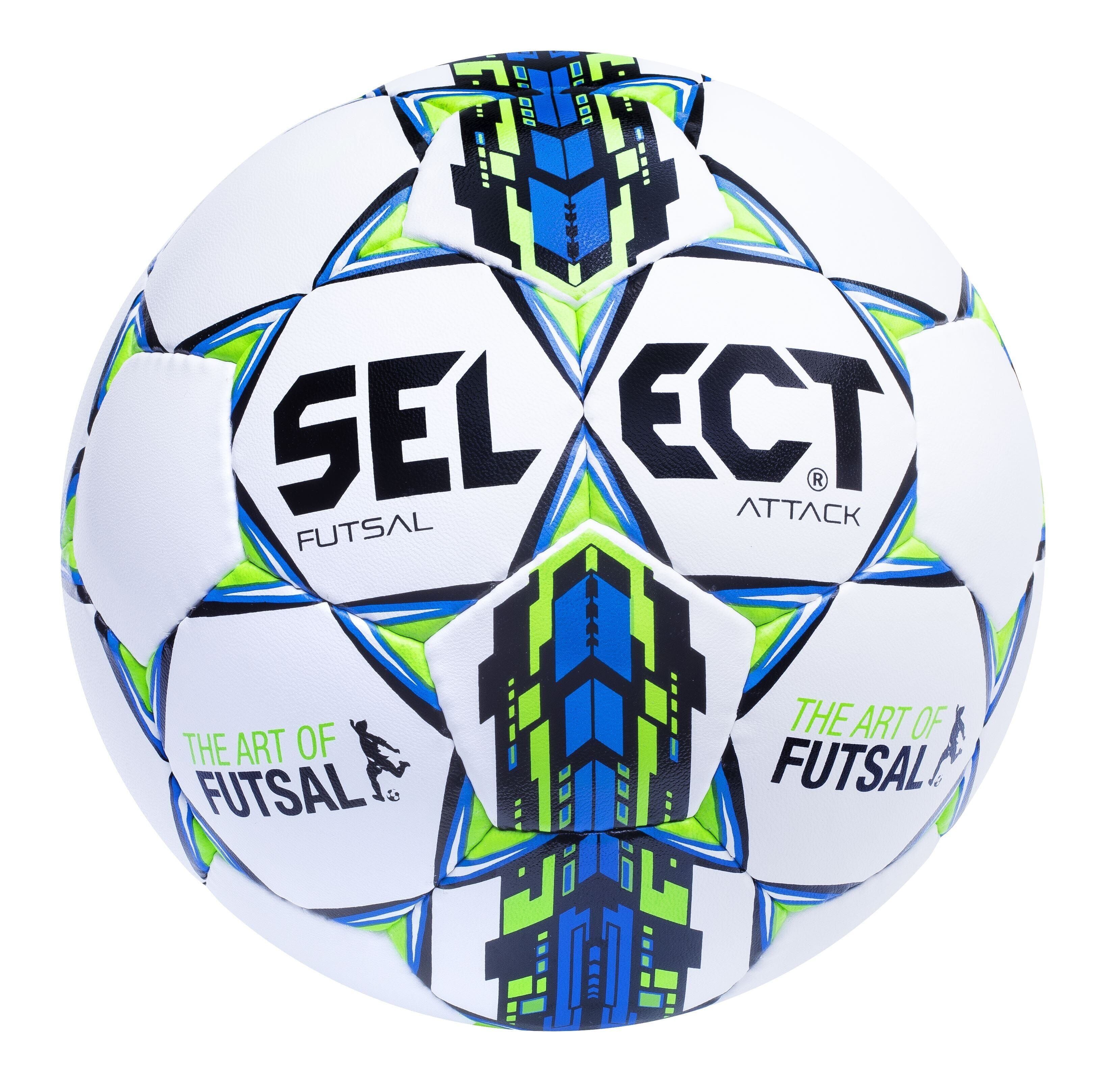 М’яч футзальний SELECT Futsal Attack (smpl) біл/син/чорн, 4
