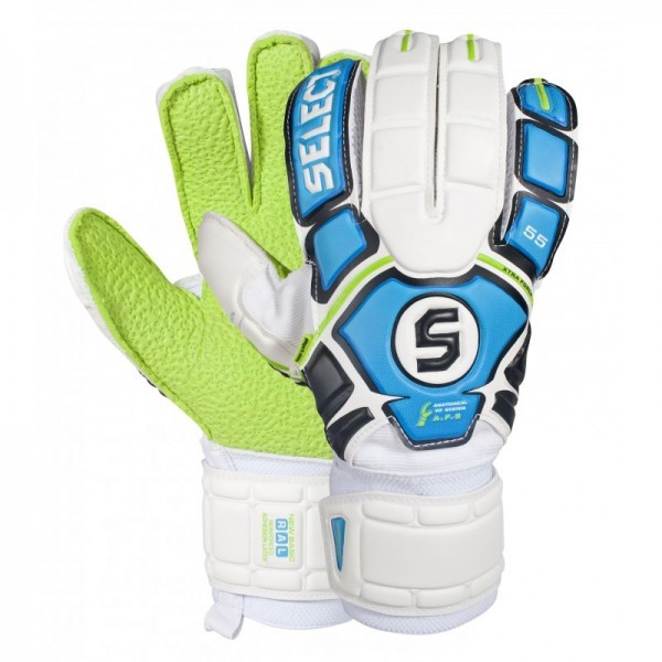 Перчатки вратарские SELECT 55 Extra Force Grip (334) син/зелен/біл, 8