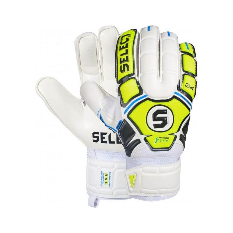 Рукавиці воротарські SELECT 34 Protection (329) біл/жовт/син, 9