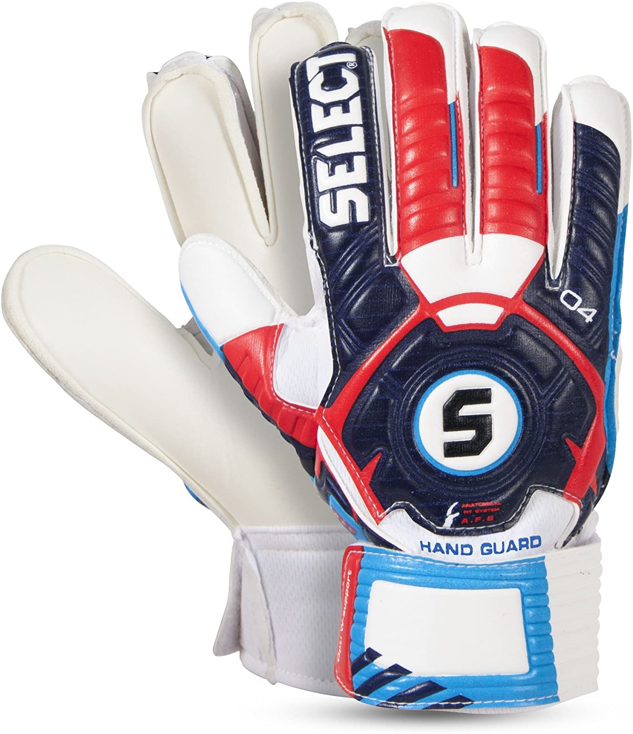 Рукавиці воротарські SELECT 04 Kids Protection (321) т.син/черв/біл, 6