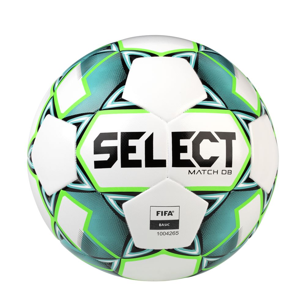 Мяч футбольный SELECT Match DB (FIFA Quality)  біл/зелений, 5 фото товара