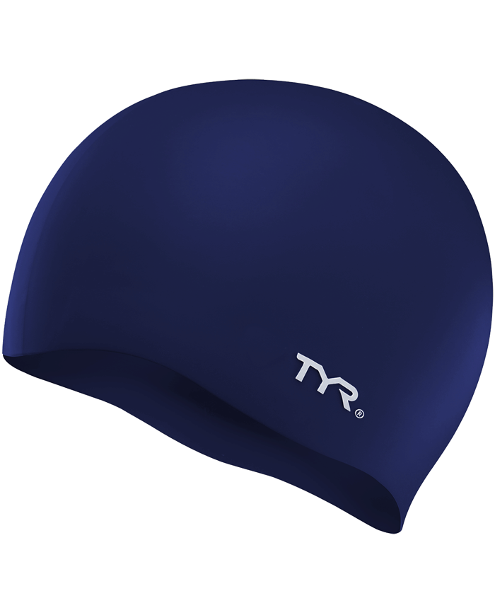 Шапочка для плавання TYR Wrinkle Free Junior Silicone Swim Cap, Navy, Onesize, Navy