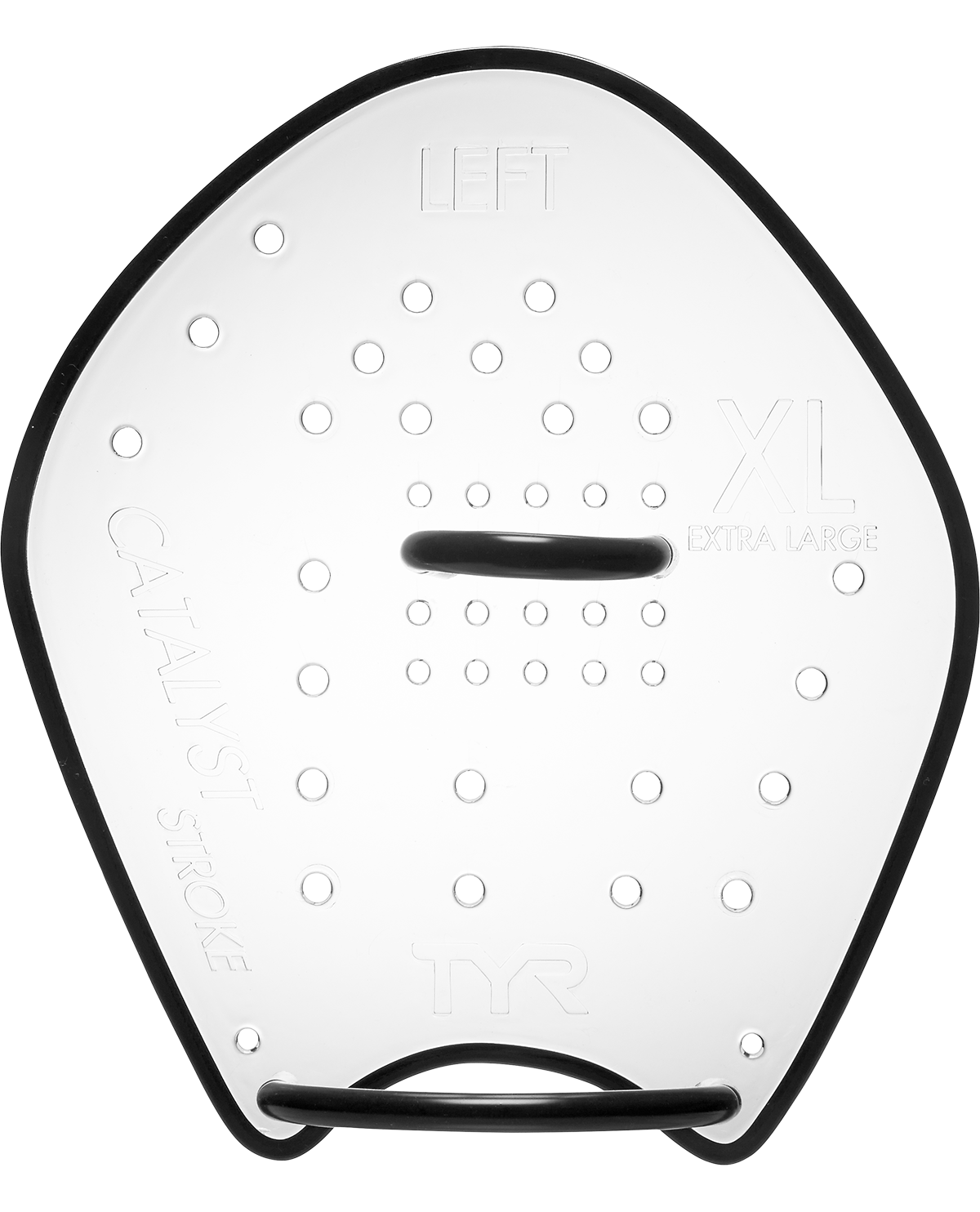 Лопатки для плавання TYR Catalyst Stroke Training Paddles, Черный, XL, CLEAR/ BLACK