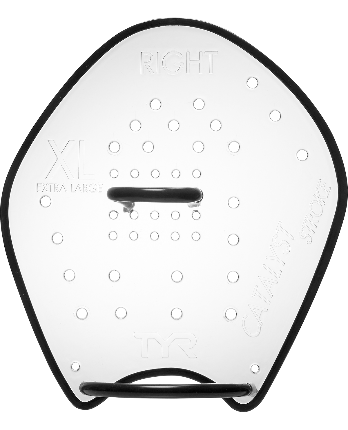 Лопатки для плавання TYR Catalyst Stroke Training Paddles, Черный, XL, CLEAR/ BLACK