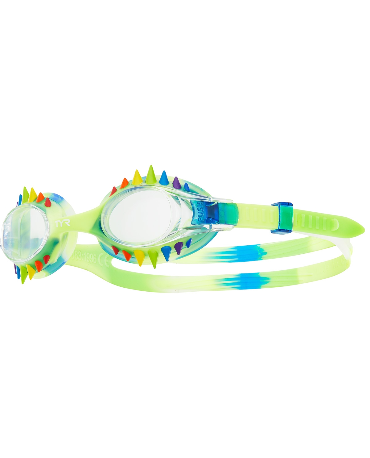 Окуляри TYR Swimple Spike Tie Dye Kids, Blue/Clear/Rainbow