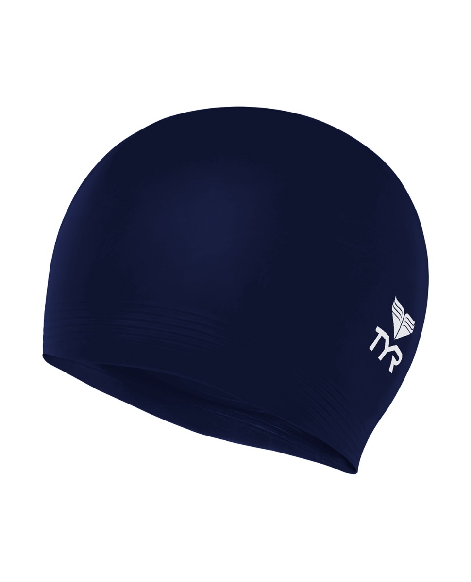 Шапочка для плавання TYR Solid Latex Jr Swim Cap, Navy, Onesize, Navy