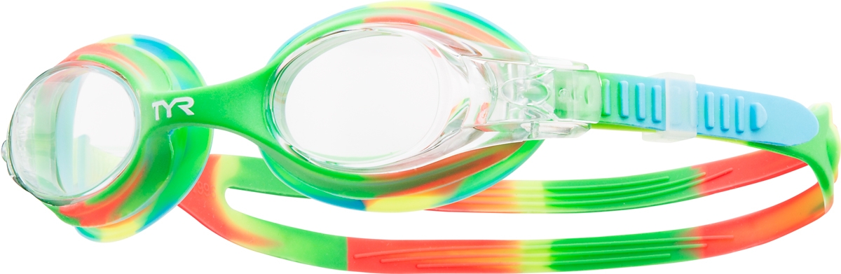 Окуляри TYR Swimple Tie Dye Kids, Green/Orange