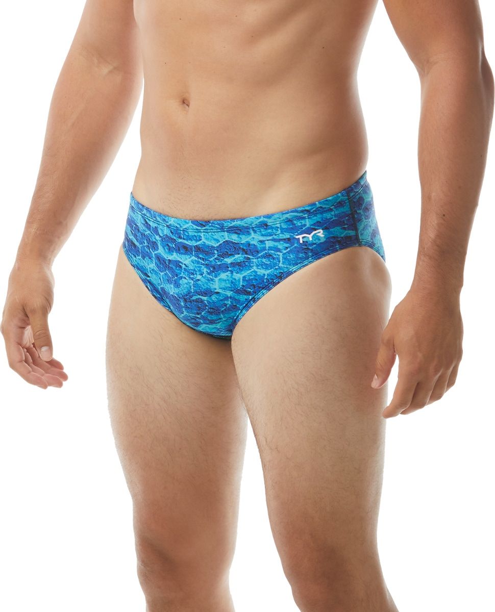 Чоловічі плавки TYR Men's Agran Racer, Синий, 34, Blue