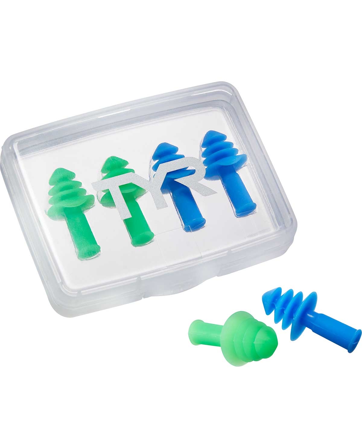 Беруші TYR Ergo Flex Ear Plugs - 4 шт (2 Пари), Синий, Blue/Green