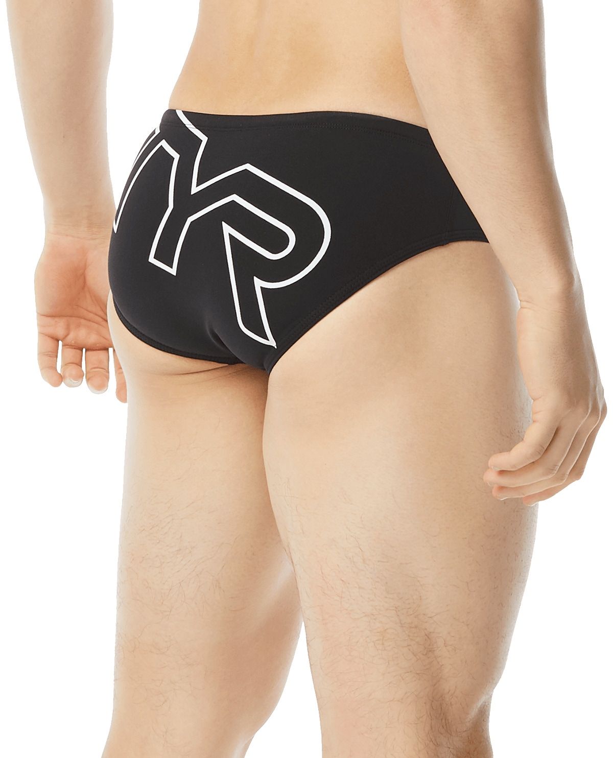 Чоловічі плавки TYR Men’s Big Logo Racer, Черный, 36, Black/White