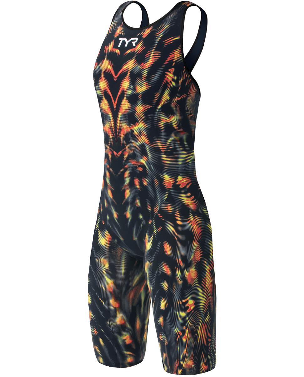 Стартовий костюм TYR Women’s Venzo™ Genesis Open Back Swimsuit, Оранжевый, 34, INFERNO