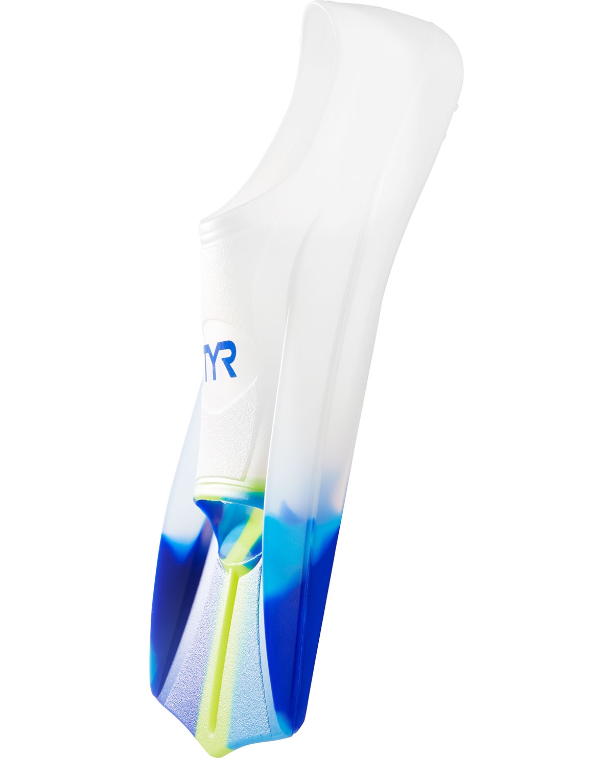 Ласти короткі TYR Stryker Silicone Fins, Blue/Yellow/Clear, M, Blue/Yellow/Clear