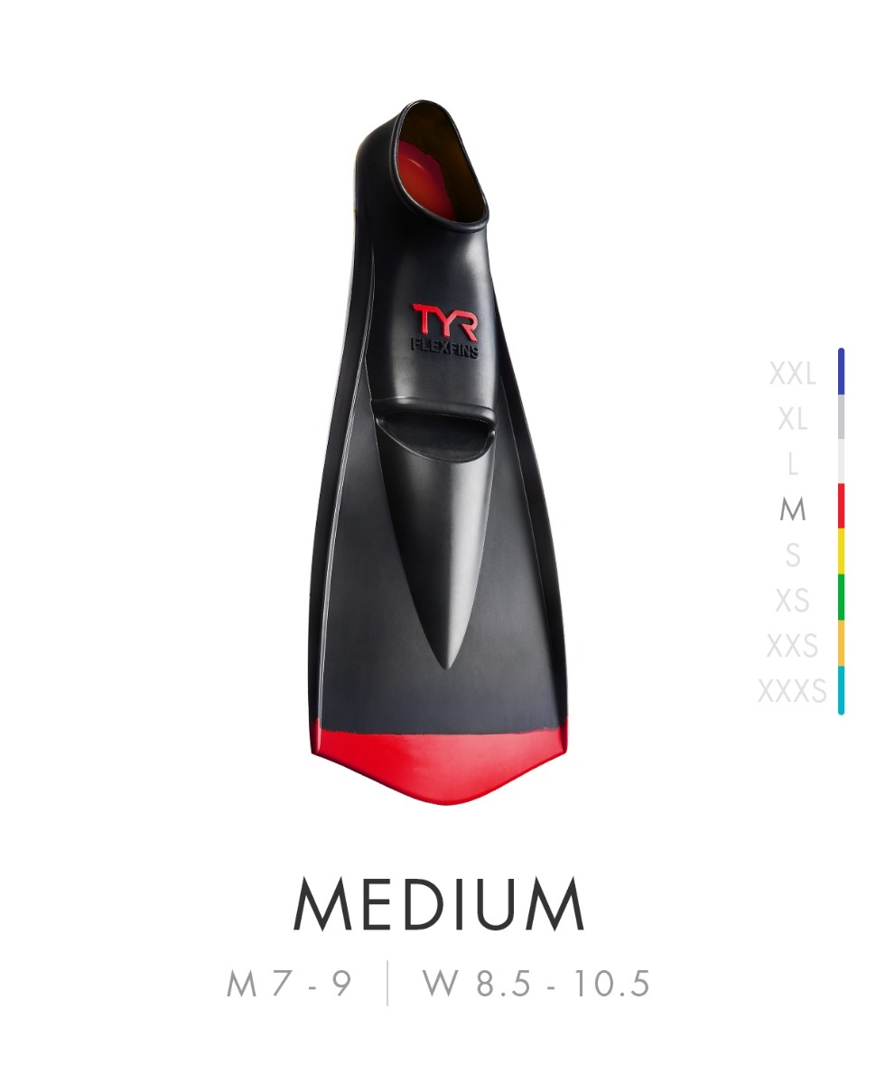 Ласти довгі TYR FLEX FIN 2.0, Black, M, Black