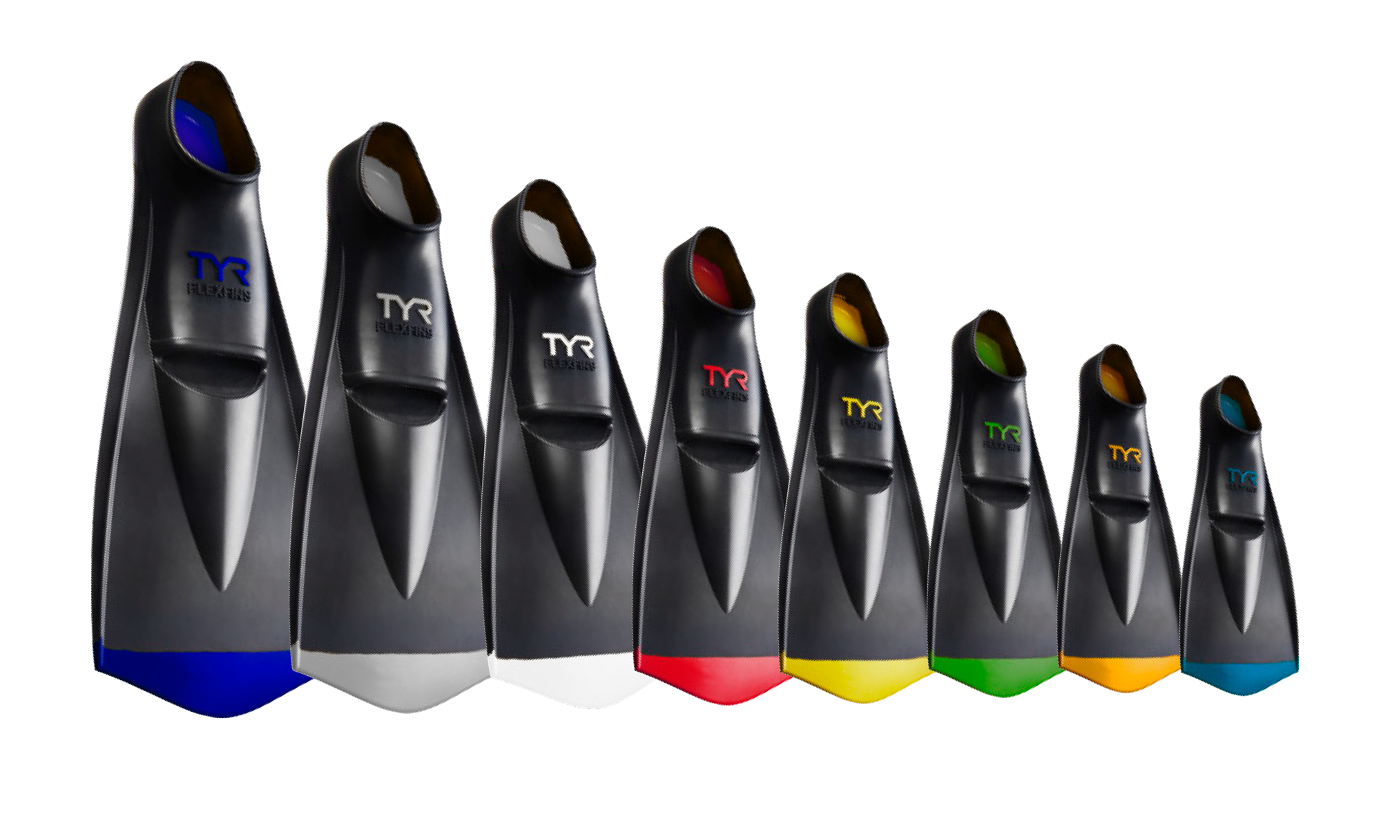 Ласти довгі TYR FLEX FIN 2.0, Black, M, Black