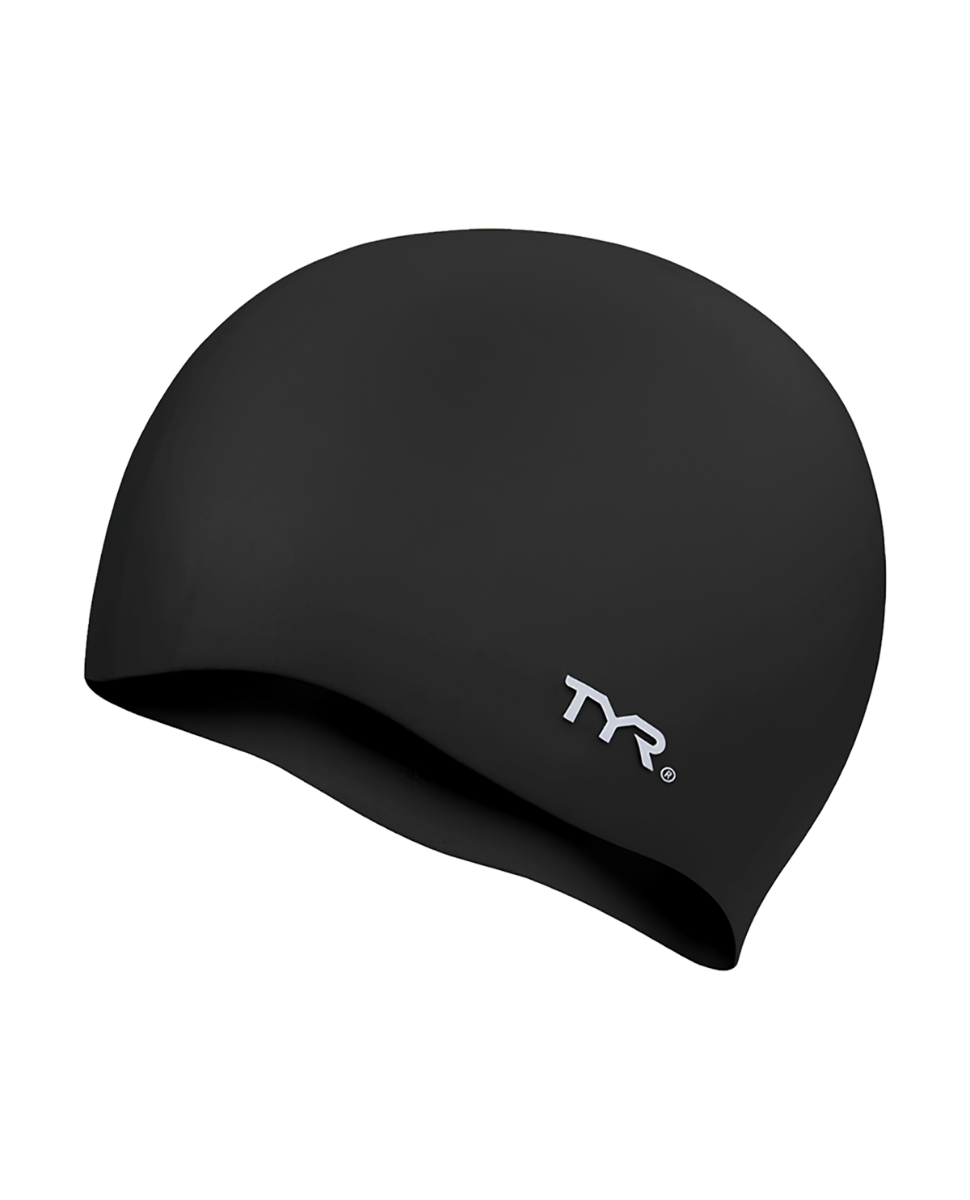 Шапочка для плавання TYR Wrinkle Free Junior Silicone Swim Cap, Black, Onesize, Black