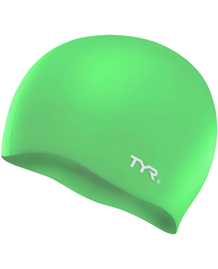 Шапочка для плавання TYR Wrinkle Free Junior Silicone Swim Cap, Apple Green, Onesize, Apple Green