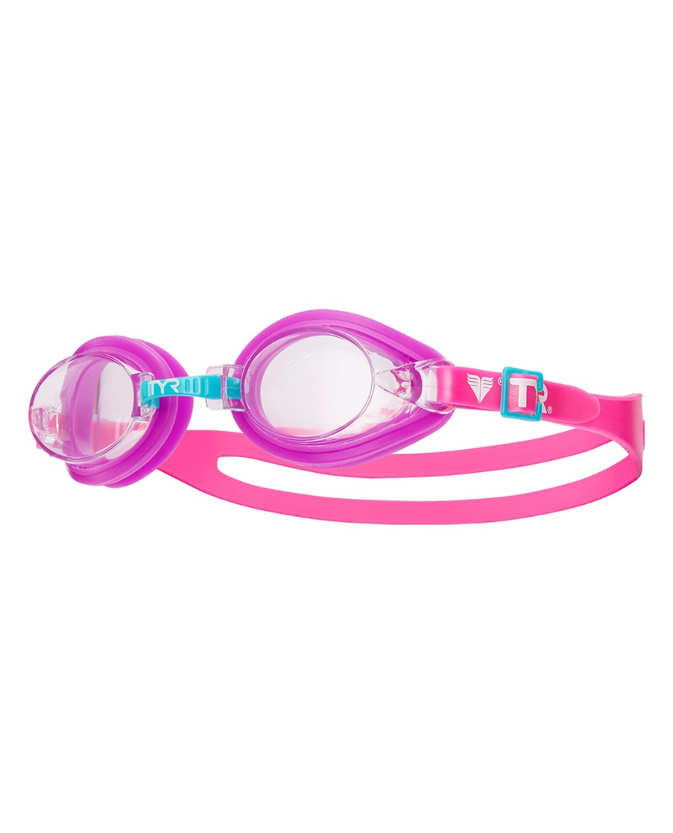 Окуляри TYR Qualifier Kids, Clear/Purple/Pink
