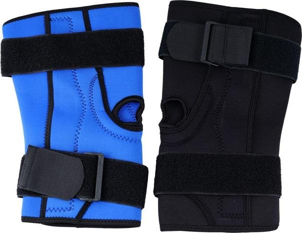 Наколенник неопреновый с утяжками синий фото товару