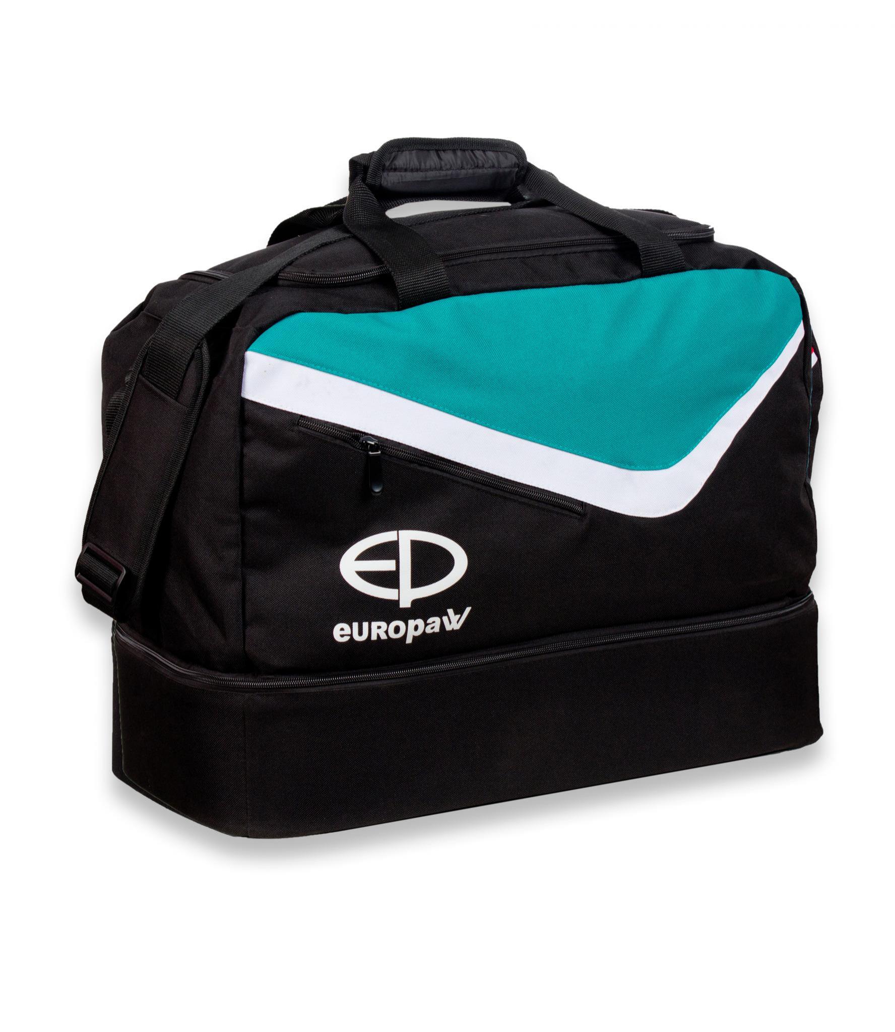 Сумка спортивная Europaw TeamLine черно-зеленая фото товару