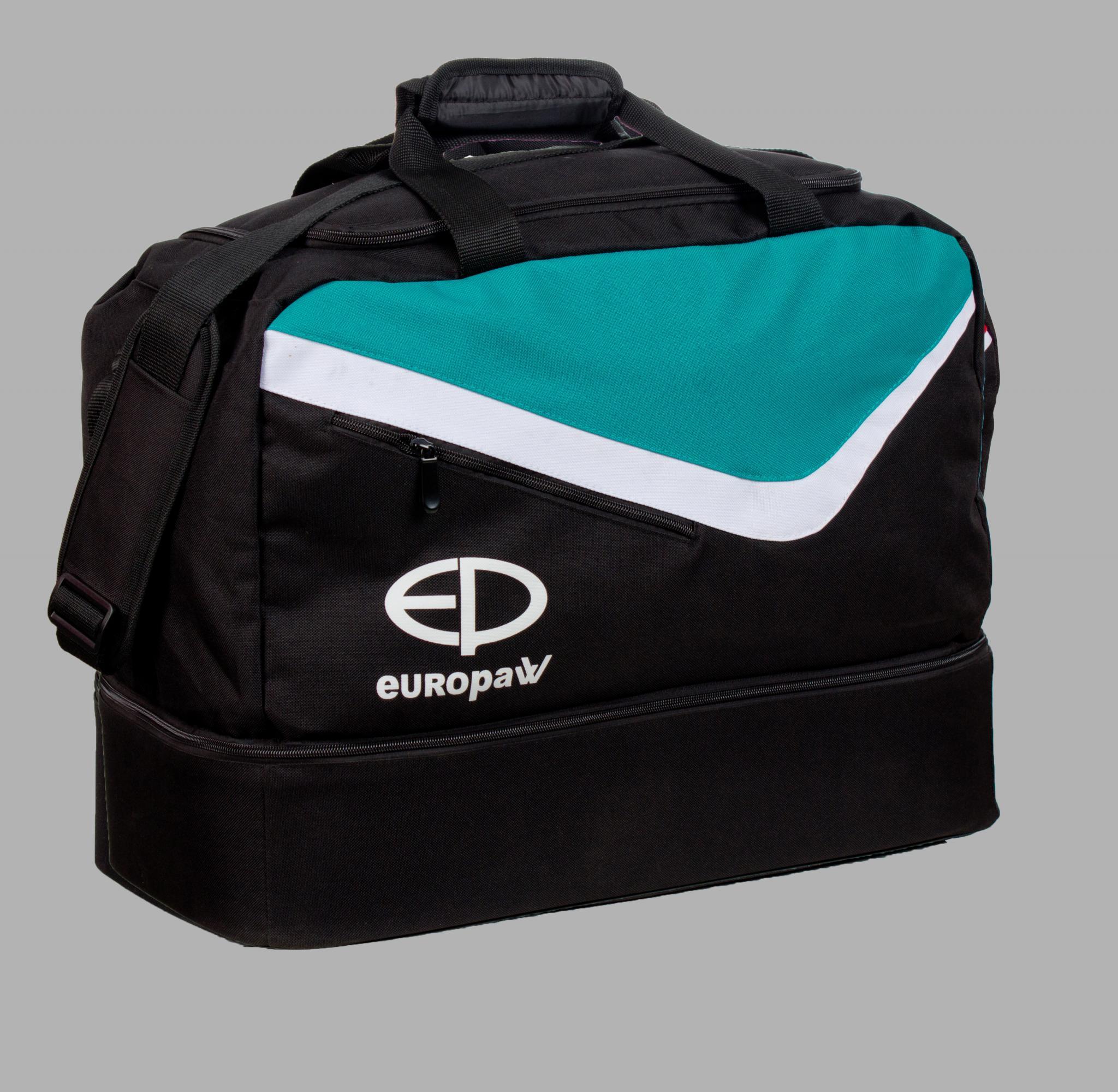 Сумка спортивная Europaw TeamLine черно-зеленая фото товару
