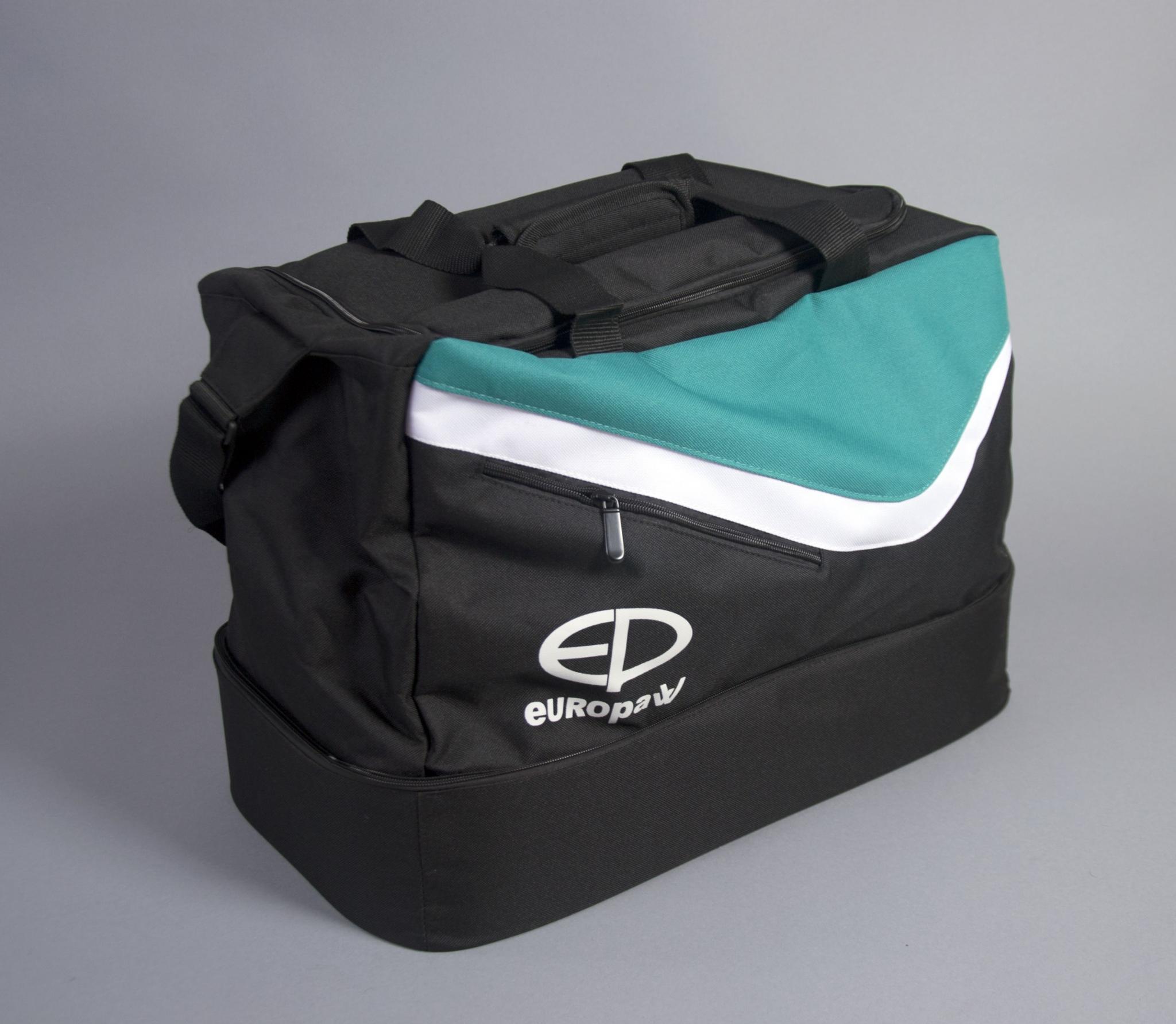 Сумка спортивная Europaw TeamLine черно-зеленая фото товару