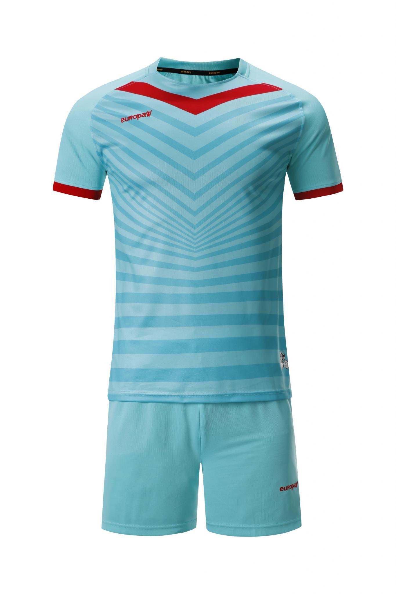 Футбольная форма детская (kid) Europaw 026 бирюзово-красная [2XS] фото товару