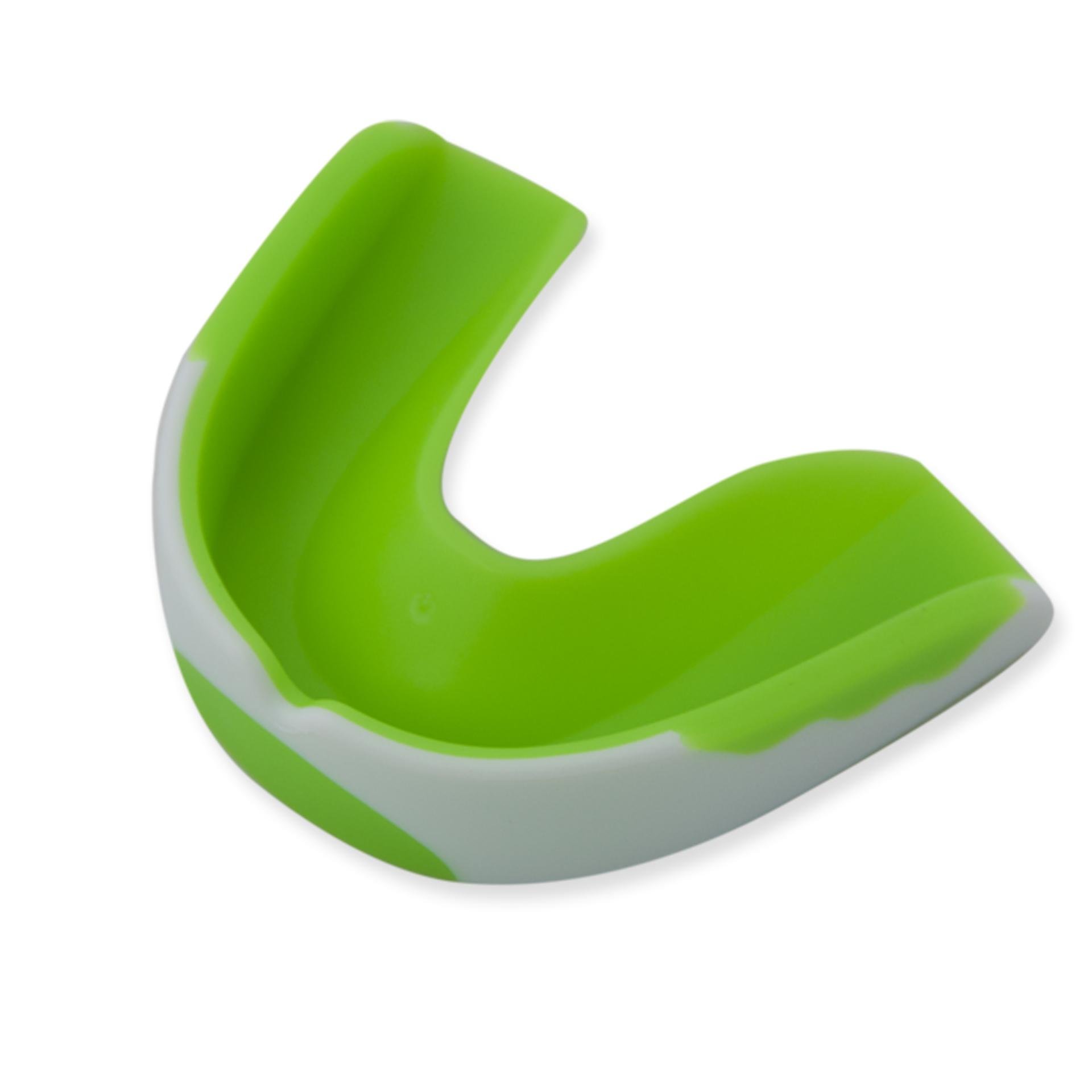 Капа одинарная зелено-белая фото товару