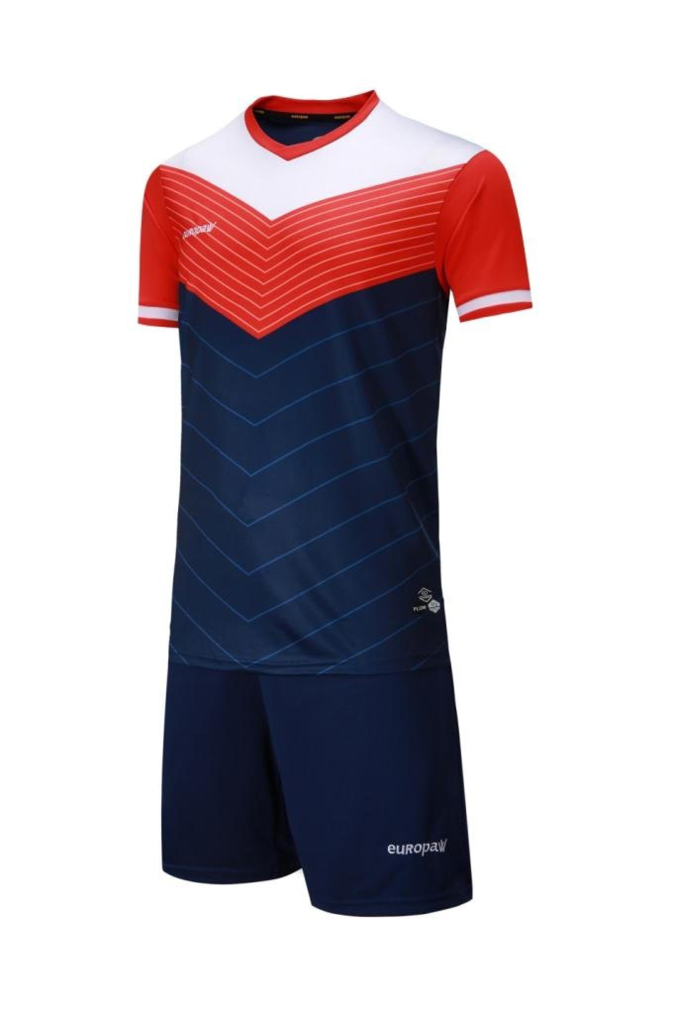 Футбольная форма Europaw 019 т.сине-красно-оранжевая [S] фото товару