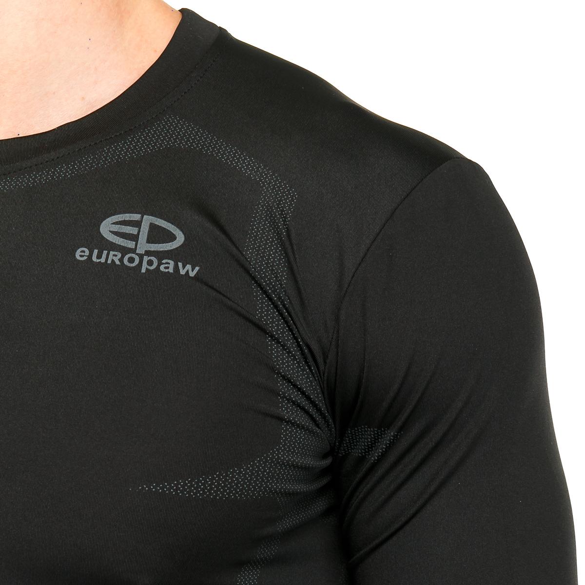 Футболка компрессионная Europaw ls top черная [XS] фото товару